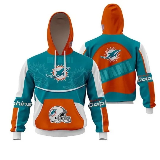 Discover Miami Football Dolphinss Team Hoodie Lightweight Unisex Adult