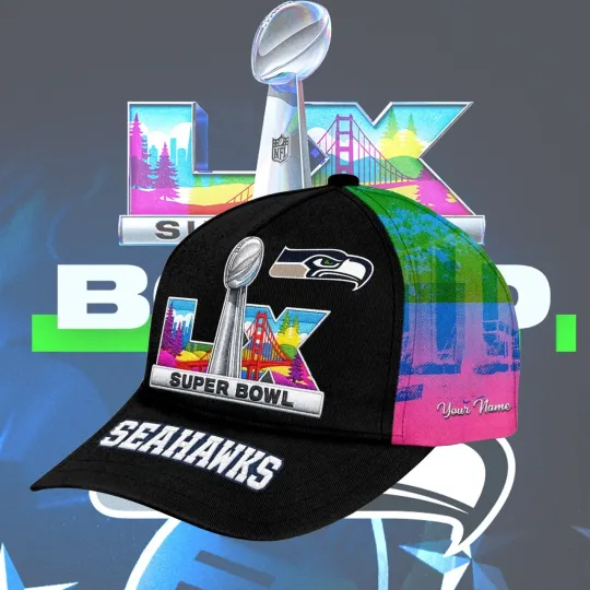 Discover Custom Name Seattle Seahawwk Benito Bowl Finals Champs Printed AOP Baseball Cap