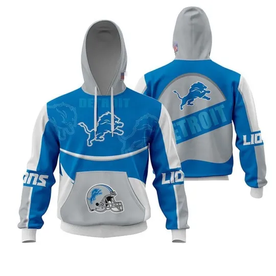 Discover Detroit Football Lionss Team Hoodie Lightweight Unisex Adult