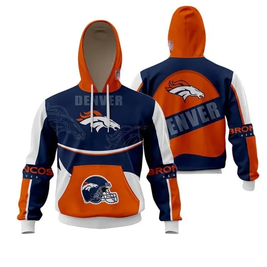 Discover Denver Football Broncoss Team Hoodie Lightweight Unisex Adult