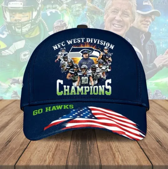 Discover Seattle Seahawks 2025 N.F.C West Champions Classic Hat Gift For Fans