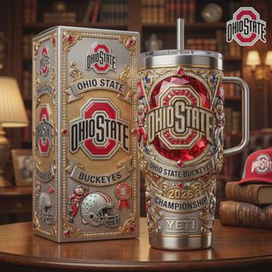 Discover Ohio State Buckeyes 40 oz Stainless Steel Tumbler with Handle