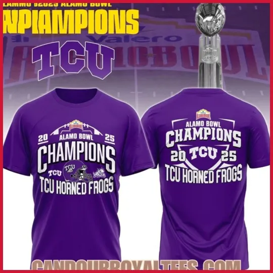 Discover TCU Football Valero Alamo Bowl Champions 2025 Gift For Fans