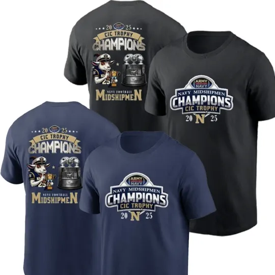 Discover Navy Midshipmen Back-to-Back CIC Trophy Champions 2025 Gift