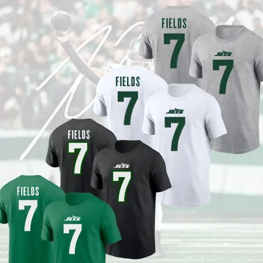 Discover Justin Fields #7 New York 2025 Name & Number Player Gift For Fan