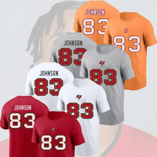 Discover Tez Johnson #83 Tampa Bay 2025 Name & Number Palyer Gift For Fans