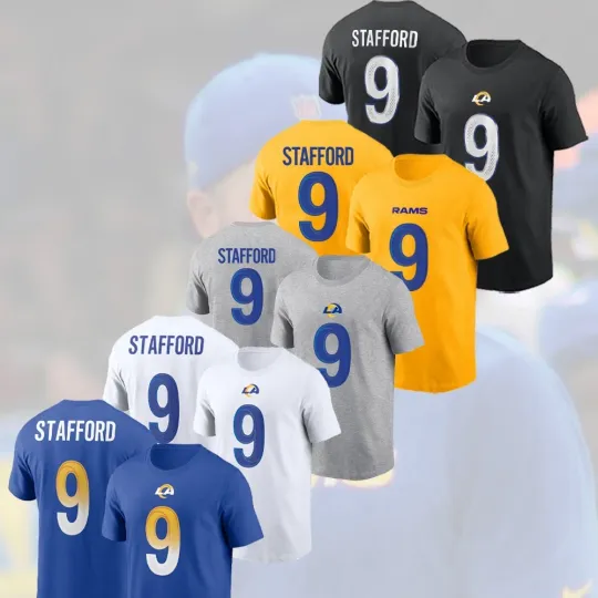 Discover Matthew Stafford #9 Name & Number Player Gift For Fans Fastship