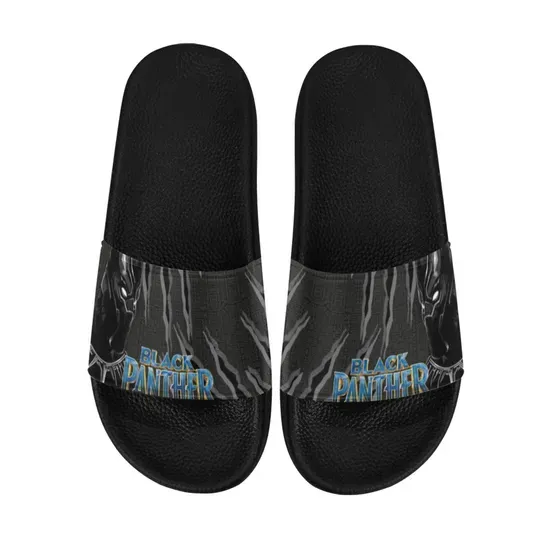 Black Panther Slide Sandals, Gift for Boyfriend or Girlfriend, Birthday Gift, and Others
