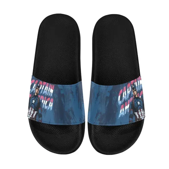 Captain America Slide Sandals, Gift for Boyfriend or Girlfriend, Birthday Gift, and Others