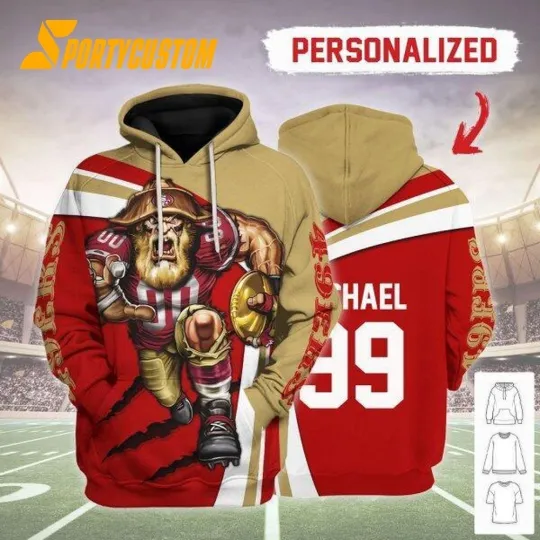 Discover Personalized San Francisco Football 49erss Team Hoodie Lightweight Unisex Adult
