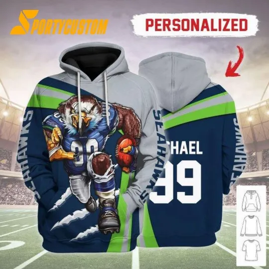 Discover Personalized Seattle Football Seahawkss Team Hoodie Lightweight Unisex Adult