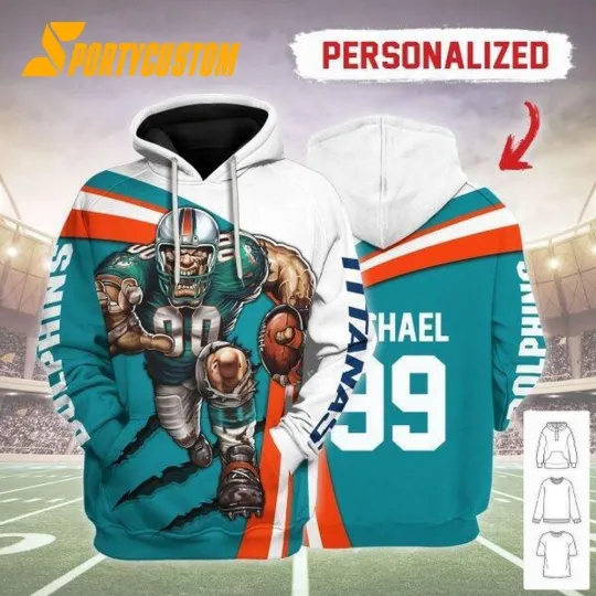 Discover Personalized Miami Football Dolphinss Team Hoodie Lightweight Unisex Adult