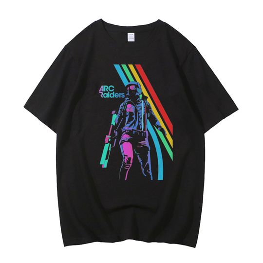 Discover Vintage T Shirt Gaming Arc Raiders Hip Hop T-Shirts Cotton Tee Shirt for Men Short Sleeve Top Tees