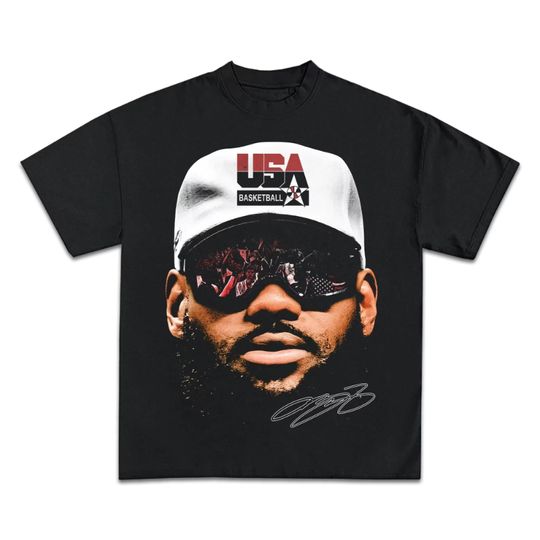Discover American Vintage Brand T-shirts Summer Tops Streetwear LeBron James Basketball Star T Shirt Men Women Short Sleeve Tees