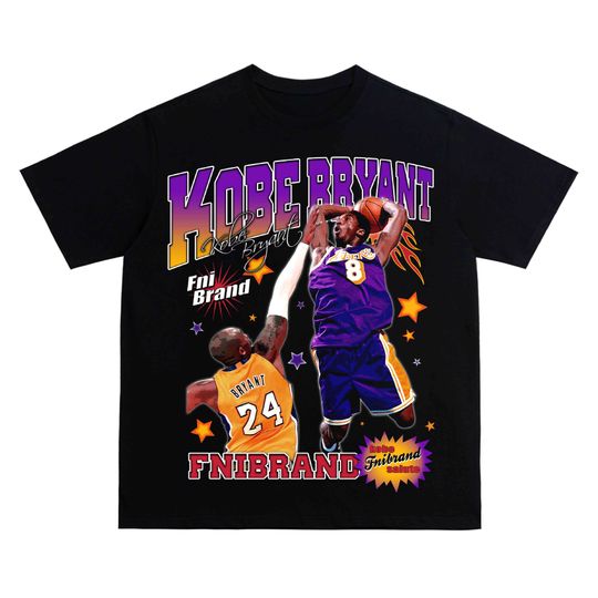 Summer T-shirt Street Wear Basketball Kobe Bryant Graphic Print Loose T-shirt Top Men's T-shirt for Both Men and Women
