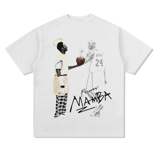 Discover Kobe Bryant men's shirt basketball jersey portrait Commemorative shirt Summer oversized Women's Short Sleeve Tshirt