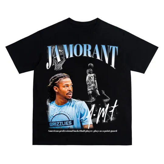 Discover Ja Morant Tshirt Men Women Basketball Graphic Tee Streetwear Oversized Fan Shirt Soft Fabric Trendy Daily Fashion Clothing