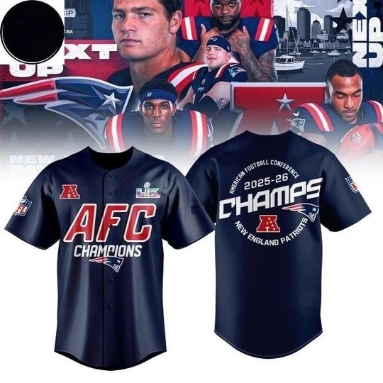 New England Patriots Champions 25-26 Baseball Jersey