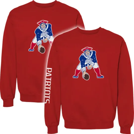 Patriotss Crewneck Sweatshirt New England NE Football Throwback Sweat Shirt GNP02
