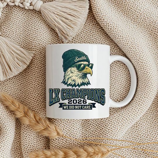 Seattle Mascot Football Mug, We Did Not Care Football Coffee Mug, LX Champions Gift, Sunday Football Fan Merch