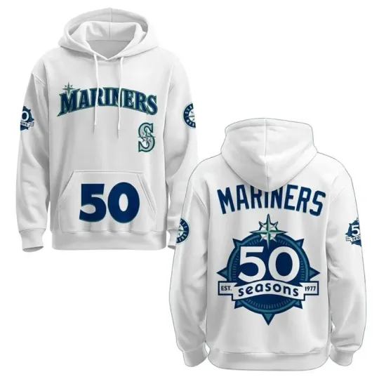Marinerss Style Baseball Hoodie 2026 50 Seasons Fan Celebration