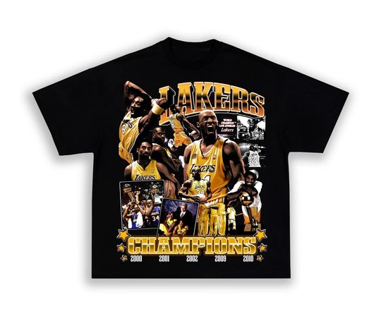 Discover 2026 Summer LAKERS CHAMPIONS Printed Pure Cotton Y2K T-shirt Men and Women Hot Sales Comfortable Classic Short Sleeved Shirt