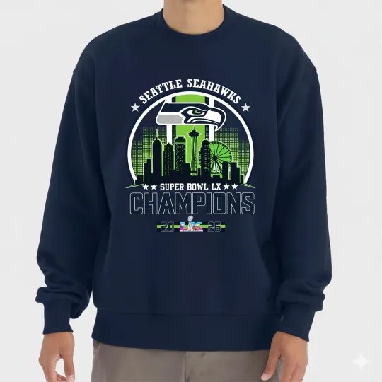 Seattle Seahawks Super Bowl 2026 Champions Sweatshirt