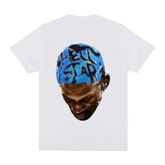 Dennis Rodman Vintage Hip Hop Tee Shirt Homme New in Top Men Clothing short sleeve Round Neck Printing Pullover T-shirt 50396