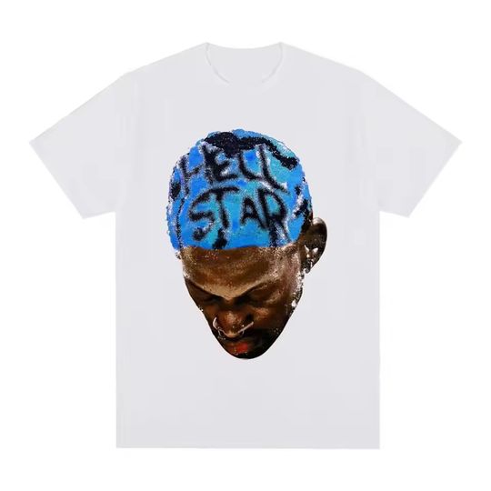 Dennis Rodman Vintage Hip Hop Tee Shirt Homme New in Top Men Clothing short sleeve Round Neck Printing Pullover T-shirt 50396