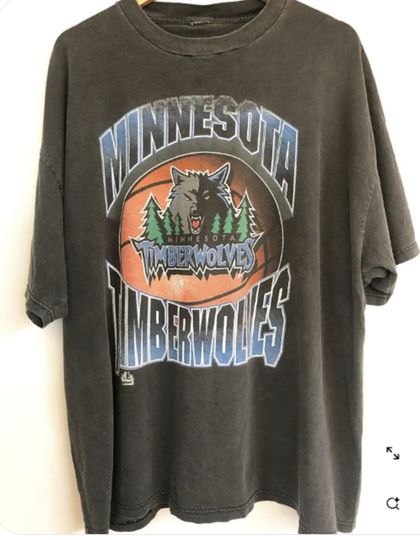 Discover Minnesota Timberwolves Champions Basic Black Graphic Print T-shirt VTG HN1882- Short-sleeved for Both Men and Women