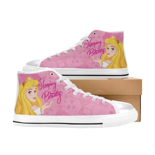 Sleeping Beauty High Top Shoes Sneakers for Men and Women