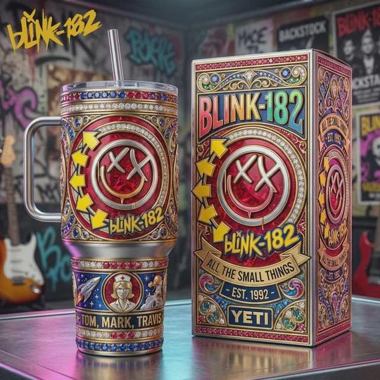 Discover B182 Stainless Steel Tumbler with Handle, Pop Punk Band Insulated Cup, B182 Fan Gift