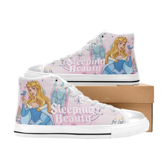Sleeping Beauty High Top Shoes Sneakers for Men and Women