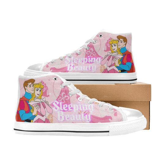 Sleeping Beauty High Top Shoes Sneakers for Men and Women
