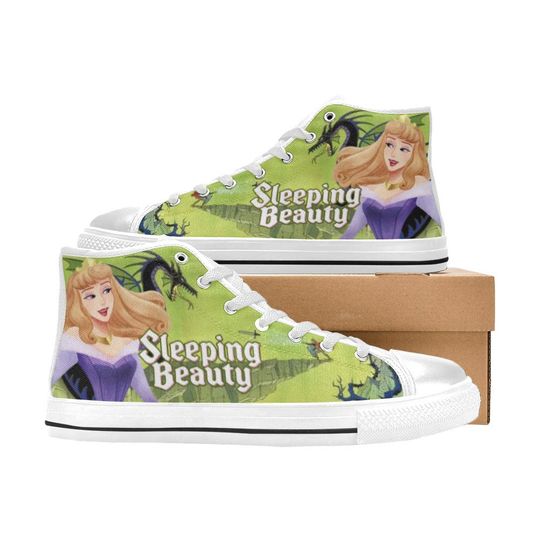 Sleeping Beauty High Top Shoes Sneakers for Men and Women