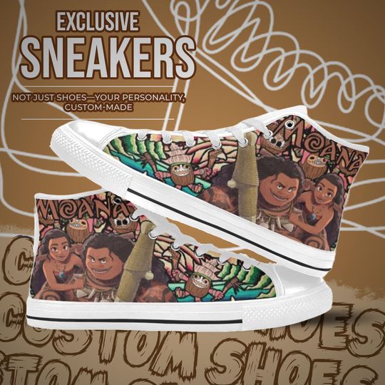 Discover Moana High Top Shoes Sneakers for Men and Women
