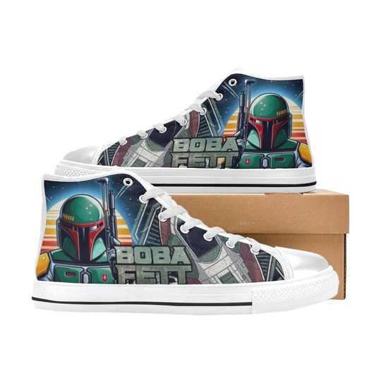 Boba Fett High Top Shoes Sneakers for Men and Women