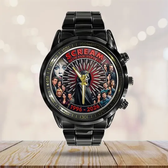 Scream 30th Anniversary Black Stainless Steel Watch
