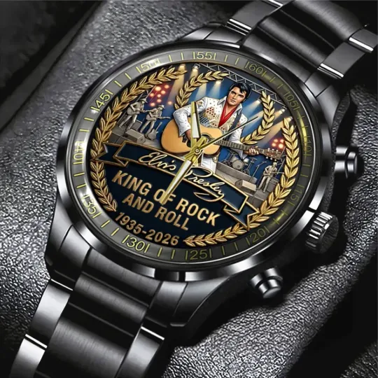 Discover Elvis Presley Black Stainless Steel Watch