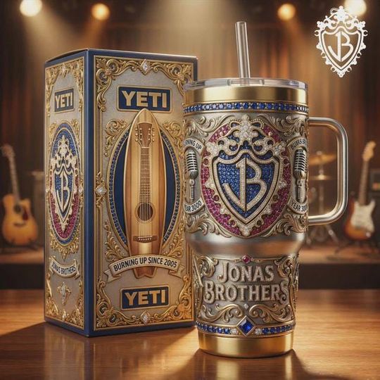 Discover Jonas Brothers Stainless Steel Tumbler with Handle, Pop Rock Band Travel Cup, Jonas Brothers Fan Gift