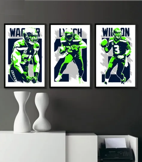 Seattle Seahawks Art Print Poster Fan Vertical Premium Matte