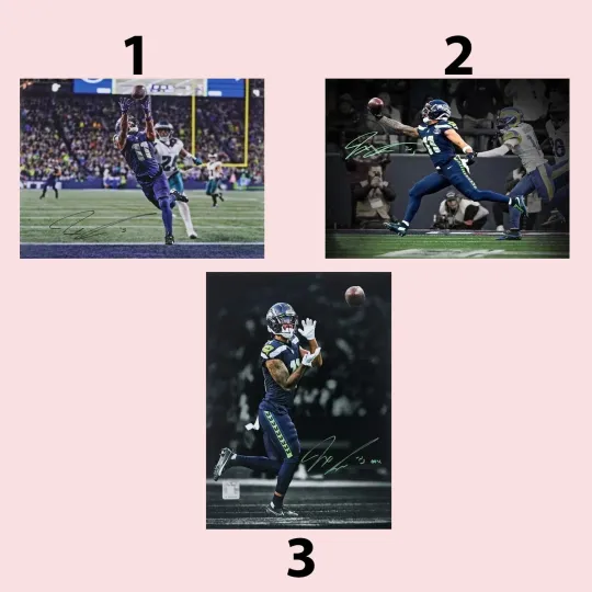 Discover Seattle Seahawks Touchdown Catch Poster - Vertical Premium Matte Football Action Art