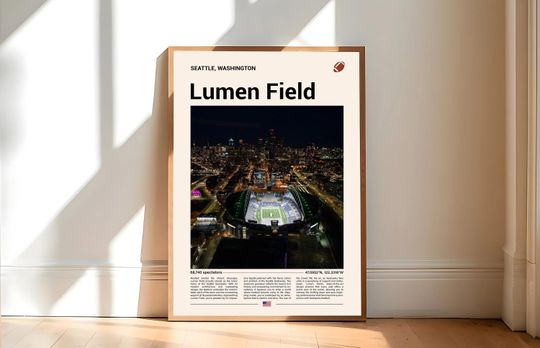 Discover Lumen Field Print, Seattle Seahawks Poster, Lumen Field Stadium Wall Art, Lumen Field Stadium Art Print, Lumen Field Poster