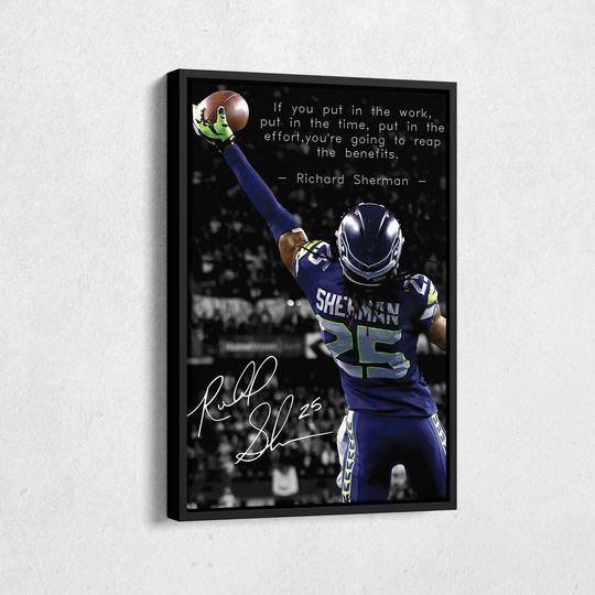 Discover Richard Sherman Quote Poster Seattle Seahawks Canvas Poster Wall Art Print Home Decor Unframed Art