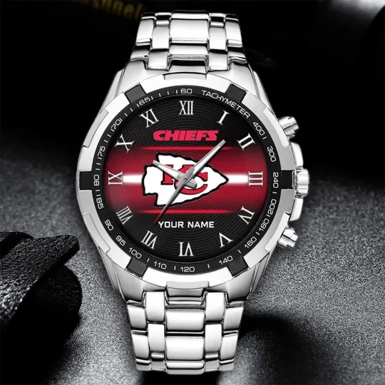 Discover Personalized Kansas City Football Chiefss Team Alloy Men Quartz Watch Gift