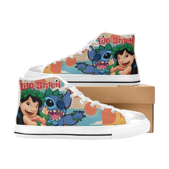 Discover Lilo And Stitch High Top Shoes Sneakers for Men and Women