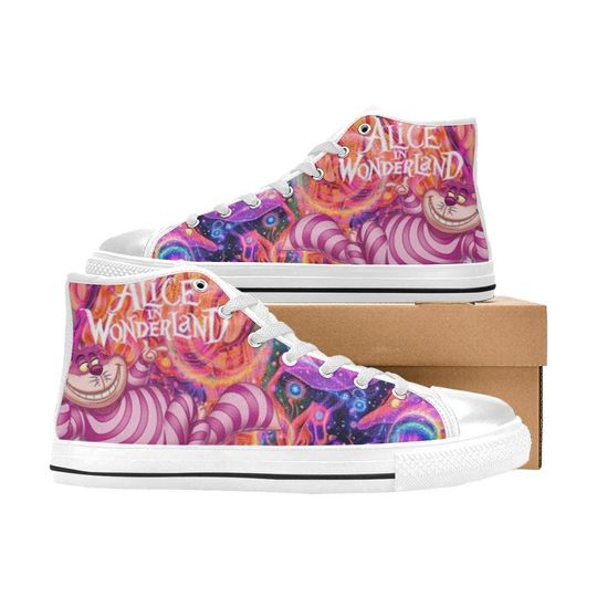 Alice In Wonderland High Top Shoes Sneakers for Men and Women