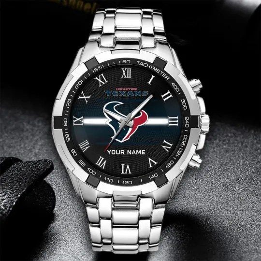 Discover Personalized Houston Football Texanss Team Alloy Men Quartz Watch Gift For Him