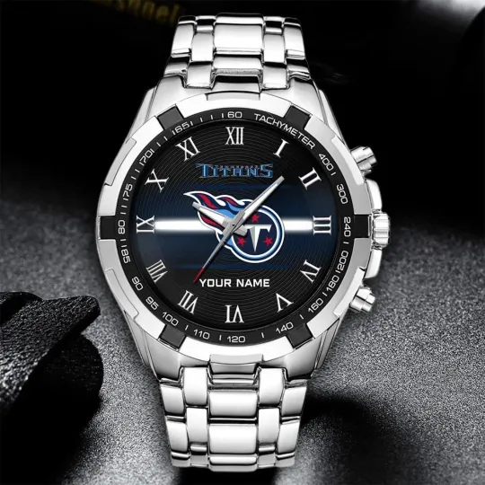 Discover Personalized Tennessee Football Titanss Team Alloy Men Quartz Watch Gift For Him