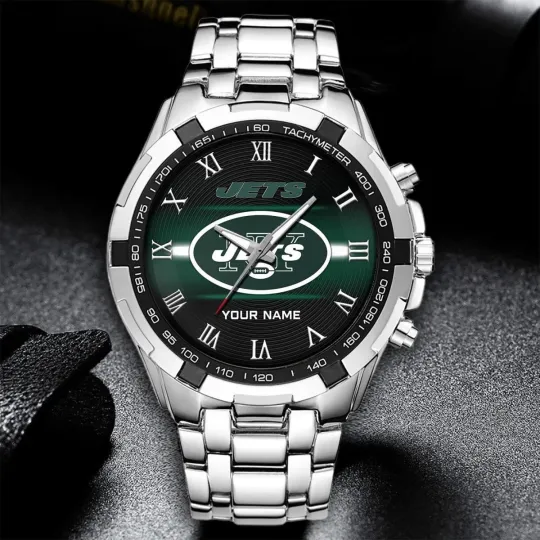 Discover Personalized New York Football Jetss Team Alloy Men Quartz Watch Gift For Him